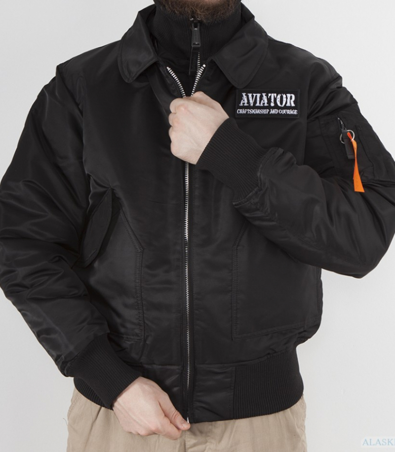Куртка "пилот" AVIATOR Black/Orange